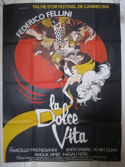  "LA DOLCE VITA" de Federico Fellini avec Marcello Mastroianni, Anita Ekberg, (La...