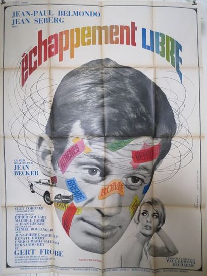 091 CARTE POSTALE film ECHAPPEMENT LIBRE de Jean Becker avec Belmondo Seberg 