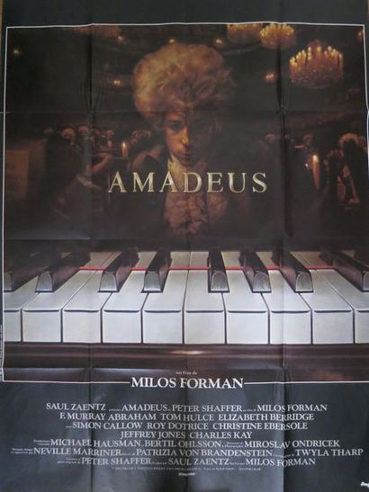 null "AMADEUS" de Milos Forman avec F. Murray Abraham, Tom Hulce. Affiche 1,20 x...