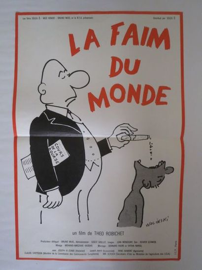 null "LA FAIM DU MONDE" (1983) Film franco-mauritanien de Théo Robichet. Affichette...