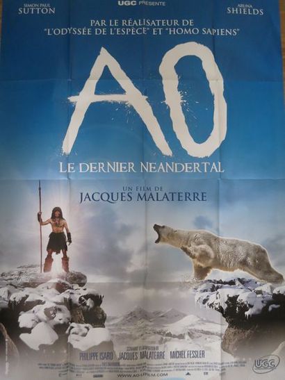 null "AO, LE DERNIER NEANDERTHAL" de Jacques Malaterre.	Affiche 1,20 x 1,60. 