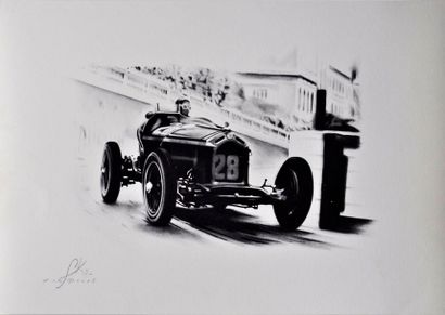 Yan DENES. GP Monaco 1937 sur Alfa Roméo,...