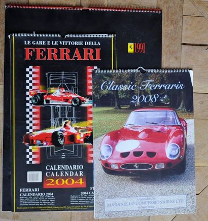  Lot de 3 calendriers Ferrari: Classic Ferraris 2008, Ferrari 2004 et L'idea Ferrari...