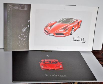 null Portefolio Ferrari Enzo comportant 6 planches numérotées (48x62cm)