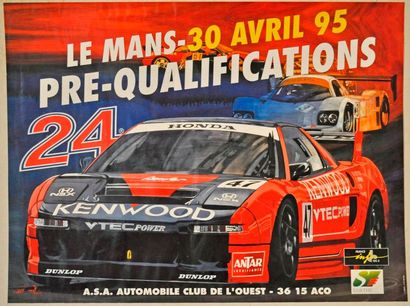 null Affiche préqualifications des 24h du Mans 1995