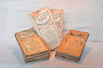 null Lot de 22 cartes Michelin années 1910