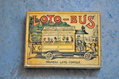 null Jeu Loto-Bus, Nouveau Loto Comique, Saussines Edit. PARIS, Circa 1910