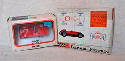 null Lot de 2 voitures pour circuit Slot prototype par Polistil et Lancia Ferrari...