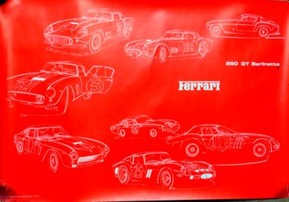 null YOSHIDA. Affiche Ferrari 250 Berlinetta, Arte Paris (62x90cm)