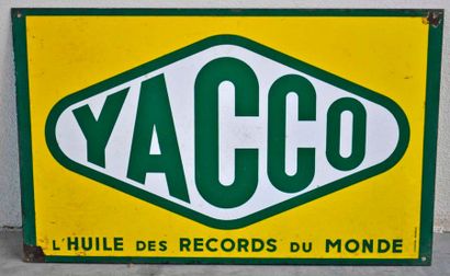 null Plaque en émail Yacco, l'huile des records du monde, double face, Vitracier...
