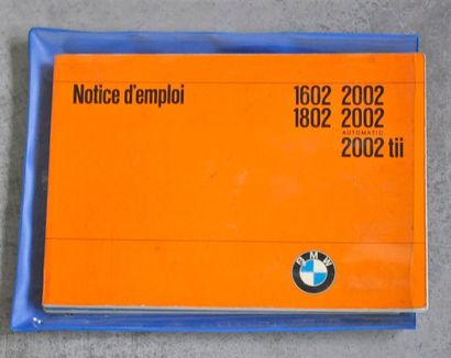 null Notice d'entretien et réseau pour BMW 1602, 1802, 2002 tii, pochette d'orig...