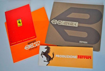 null Lot de 4 brochures relatives à la Ferrari BB 512