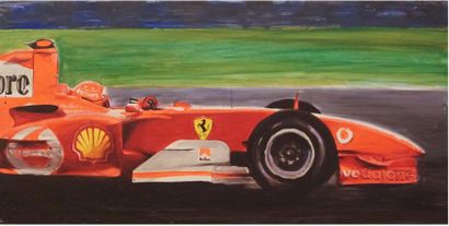 null GALINDO César. 2005, Ferrari y Schumacher gagnant el Championnat de F1. Acrylique...