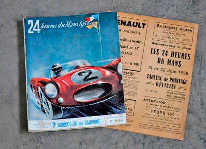null Programme des 24h du Mans 1958