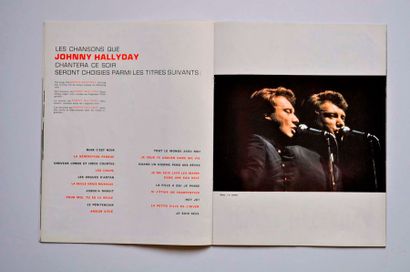 Johnny HALLYDAY Programme Johnny Hallyday avec photos de Johnny en Mustang et en...