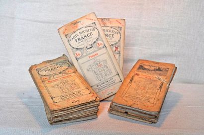 Lot de 22 cartes Michelin années 1910