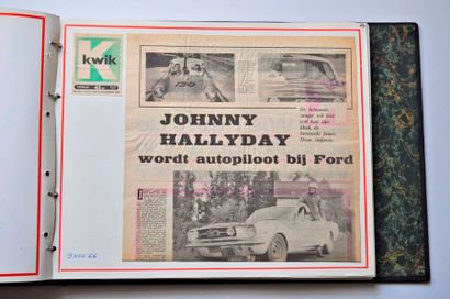 Johnny HALLYDAY Exceptionnel livre Press Book réalise par Henri Chemin pour Ford...