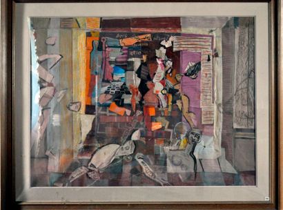 null Gilbert CORSIA (1915-1985) Bris de sculptures. Collages et technique mixte;...