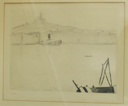  Albert Marquet. Marine. Eau forte. n°66/160. 23 x 18 cm.  Gazette Drouot