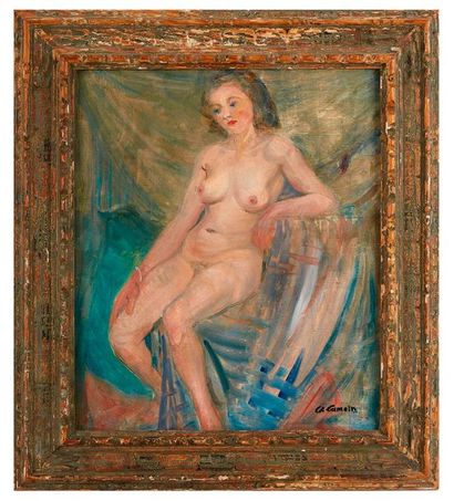  Charles CAMOIN (1879-1965) Nu assis Huile sur toile signée en bas à droite 60 x... Gazette Drouot