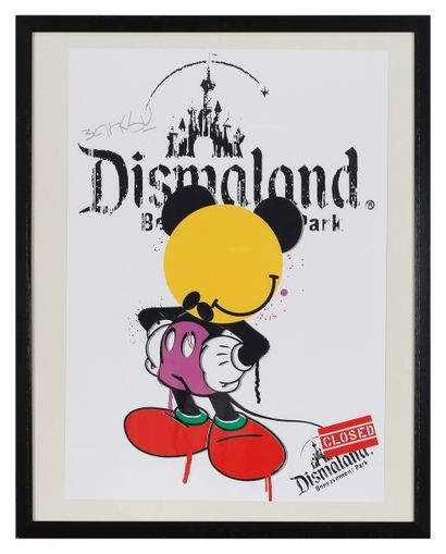  BANKSY (1974) Dismaland, 2015 Sérigraphie couleurs pour le parc de non attraction... Gazette Drouot