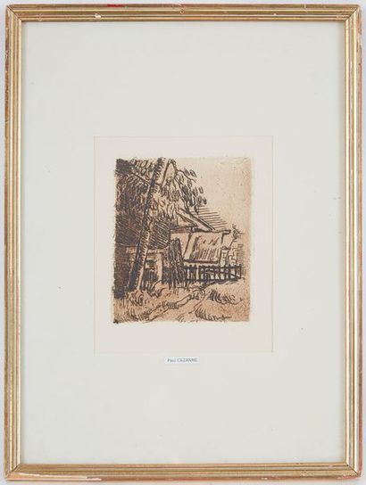  Paul CÉZANNE (1839-1906) Entrée de ferme, 1873 Eau forte 13 x 11 cm Gazette Drouot