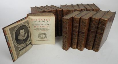 null THOU, Jacques-Auguste. Histoire universelle.Londres, 1734. 16 volumes in quarto...