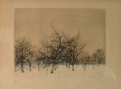 null Michel CIRY 

Paysage de neige, 1962

Lithographie sur papier signée et datée...
