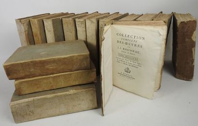 null ROUSSEAU, J.J. Collection complète des Œuvres. Genève, 1782. 15 vol. in quarto,...