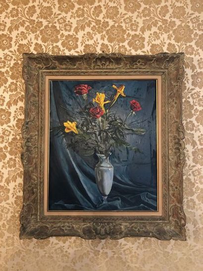 null G.Montis

Vase de fleurs

Huile sur toile signée en bas à droite

65 x 54 c...