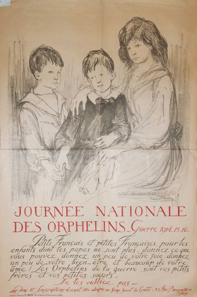 null Affiche Bernard Naudin – « Journée nationale des Orphelins, Guerre 1914 – 15...