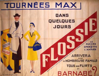 null Affiche « Tournée maxi ;;; Flossie » 160 x 120 cm. Imprime par Picard Paris....
