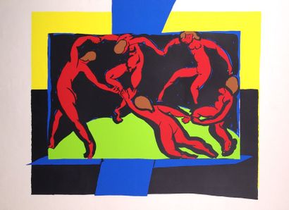 null « La danse » Henri Matisse. Reproduction sur papier fort relookée. 

70 x 100...