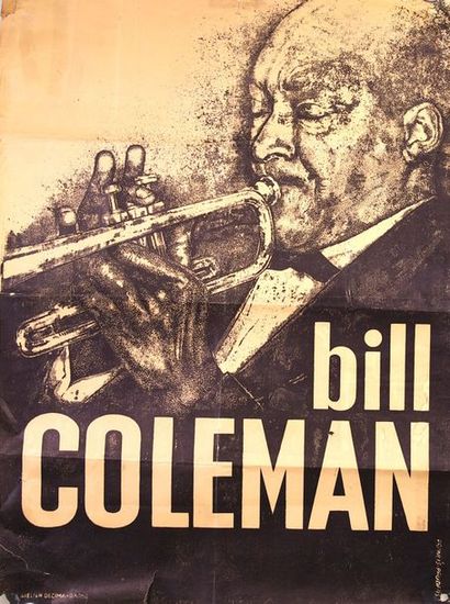 null Affiche « Bill Coloman » 60 x 80 cm Déchirures et manques.