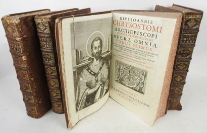 null Chrysostomi, Joan. OperaLugduni, Anisson, Posuel & Rigaud, 1687. 5 tomes en...