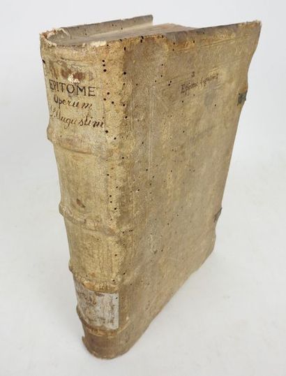 null EPITOME Omnium Operum…1549. In-folio, peau de truie, travaux de vers. Reliure...