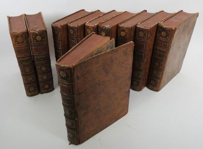 null La Vie des Saints, 173910 volumes in quarto, reliure plein veau de l'époque....