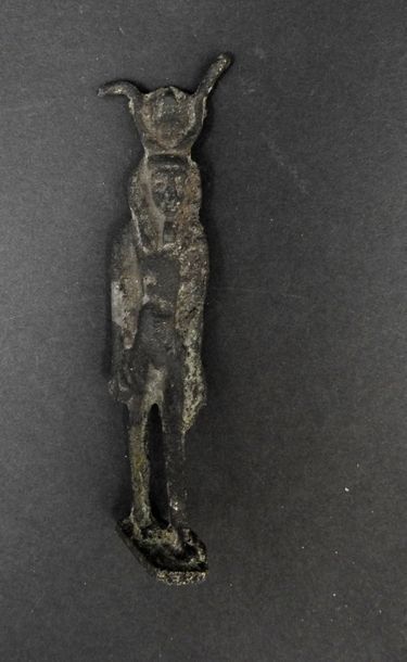 null God Osiris walking moon.Bronze.Saite style.H:1ecm.