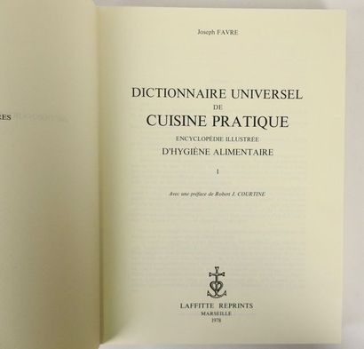 null FAVRE, Joseph. Dictionnaire Universel de Cuisine et d'Hygiène Alimentaire. Marseille,...