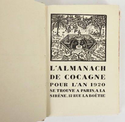 null GUEGAN, Bertrand. Almanach de Cocagne 1920-1921-1922.Paris, Editions la Sire?ne,...