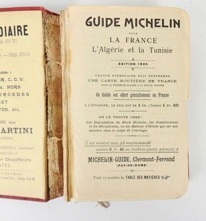 null GUIDE MICHELIN pour la France, l’Algérie et la Tunisie. Édition 1905.Clermont-Ferrand,...