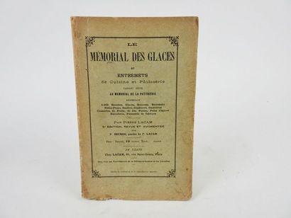 null LACAM, Pierre et SEURRE, P. Le Mémorial des Glaces et Entremets de Cuisine et...