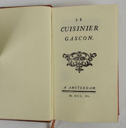 null Le Cuisinier Gascon 1740. Réédition de l'édition d'Amsterdam de 1740. Imprimé...