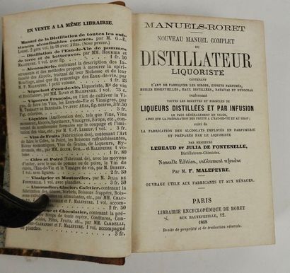 null LEBEAUD, Julia de Fontenelle. Nouveau manuel complet du Distillateur et du Liquoriste....