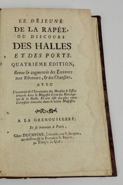 null LÉCLUSE, Louis de Thillay, dit de (1711-1792). Le déjeuné de la Rapée, ou Discours...