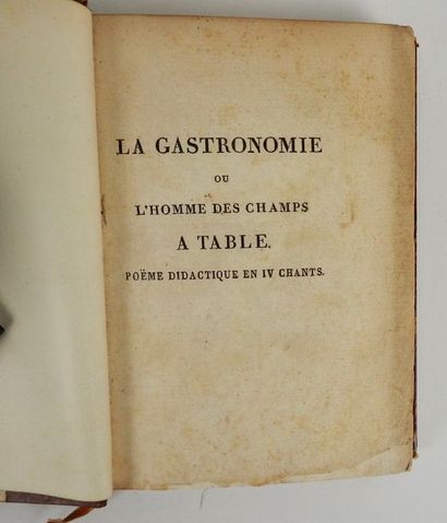 null BERCHOUX, Joseph. La Gastronomie ou L'Homme des Champs à Table. Paris, Giguet...