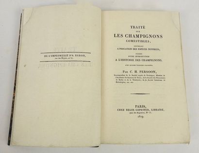 null PERSOON, C.H. Traité sur les Champignons Comestibles, contenant l'indication...