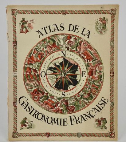 null CURNONSKY. Atlas de la Gastronomie Française. Paris, Draeger, 1938. In-4 broché,...
