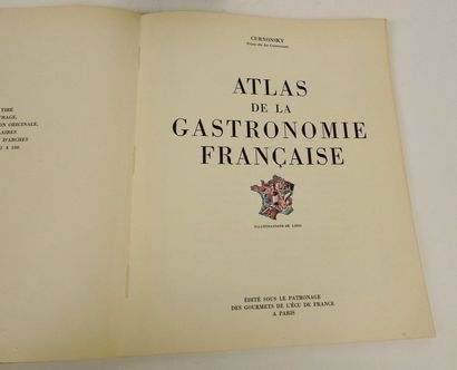 null CURNONSKY. Atlas de la Gastronomie Française. Paris, Draeger, 1938. In-4 broché,...