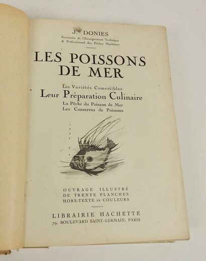 null DONIES, J. Les Poissons de Mer. Les Variétés Comestibles. Leur Préparation Culinaire....